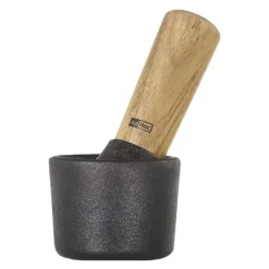 Crush morter m/pistill 6,5 cm svart