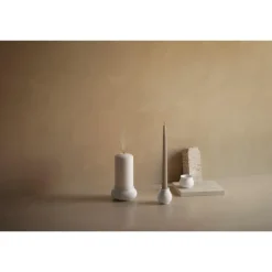 Curve lysestake h7 cm hvit