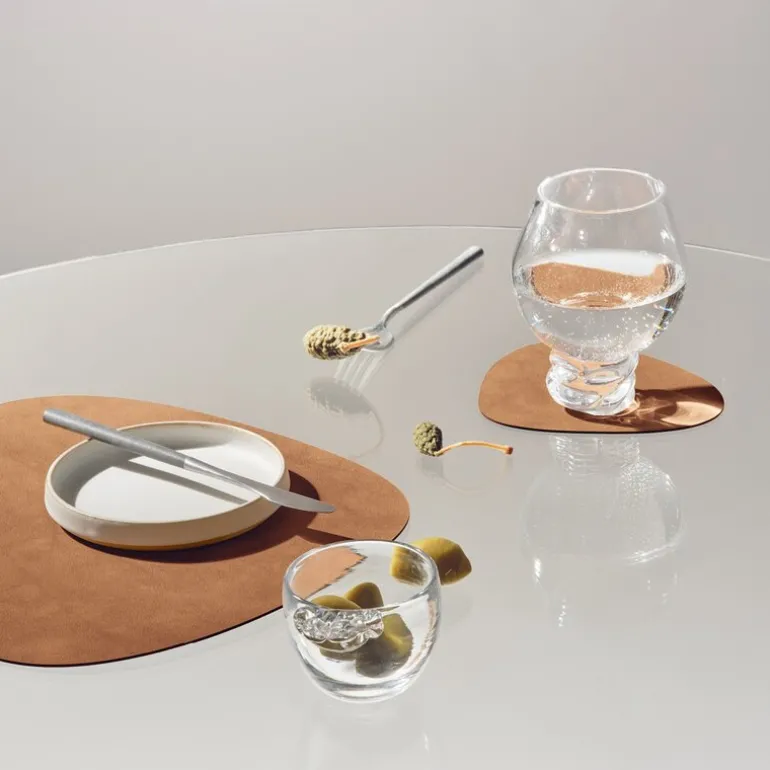 Curve Nupo glassbrikke 11x13 cm natur