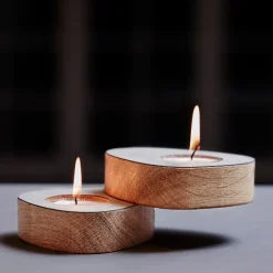 Curve Nupo telysholder 8x10 cm 2 stk lys grå