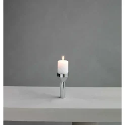 Curve Pillar lysestake 9,9 cm krom