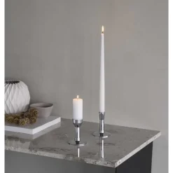 Curve Pillar lysestake 9,9 cm krom