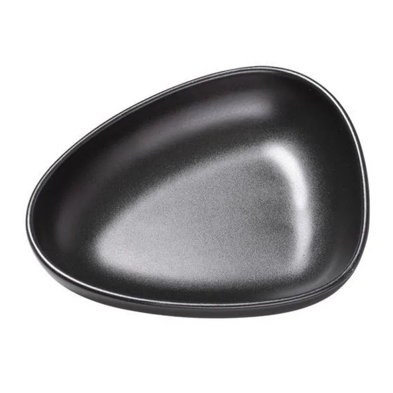 Curve Stoneware dyp tallerken 22x19 cm svart