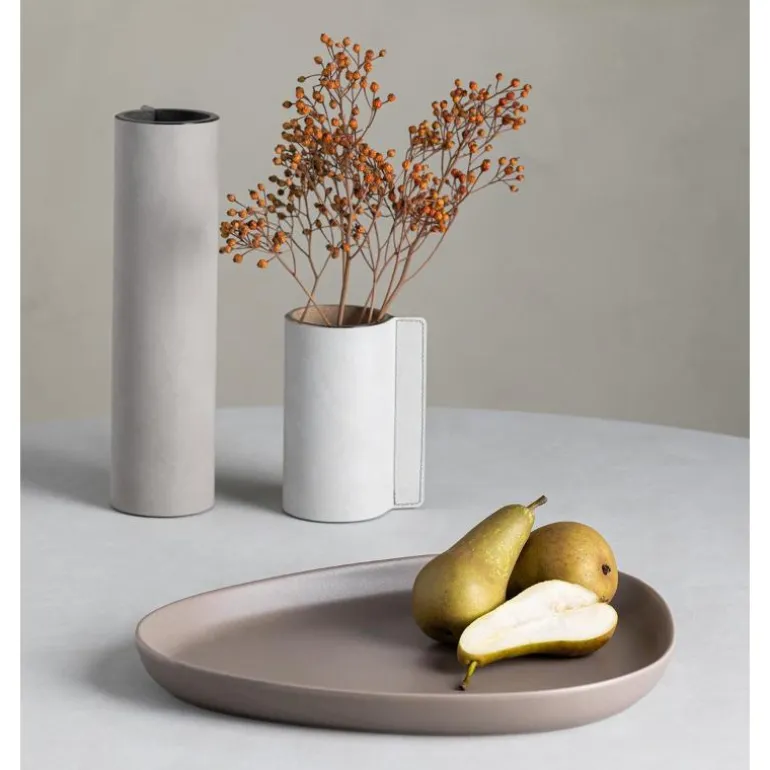 Curve Stoneware serveringsfat 35x30 cm varm grå