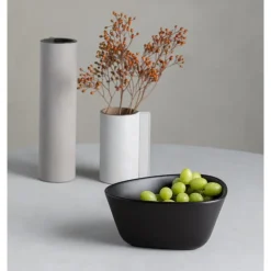 Curve Stoneware serveringsskål 22x20 cm svart