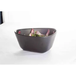 Curve Stoneware serveringsskål 22x20 cm svart