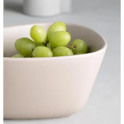 Curve Stoneware serveringsskål 22x20 cm sand