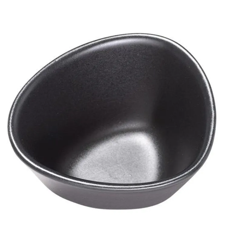 Curve Stoneware skål S 11x10 cm svart