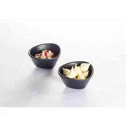 Curve Stoneware skål S 11x10 cm svart