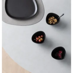 Curve Stoneware skål S 11x10 cm svart