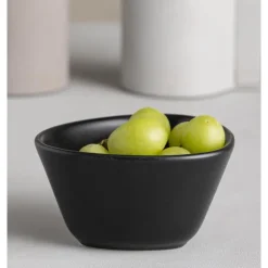 Curve Stoneware skål S 11x10 cm svart