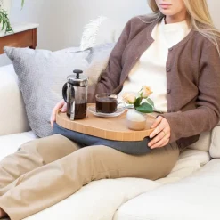 Curveline knebrett anti-slip 39x26 cm piltre/grå