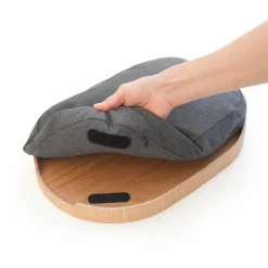 Curveline knebrett anti-slip 39x26 cm piltre/grå