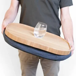 Curveline knebrett anti-slip 47x34 cm piltre/grå