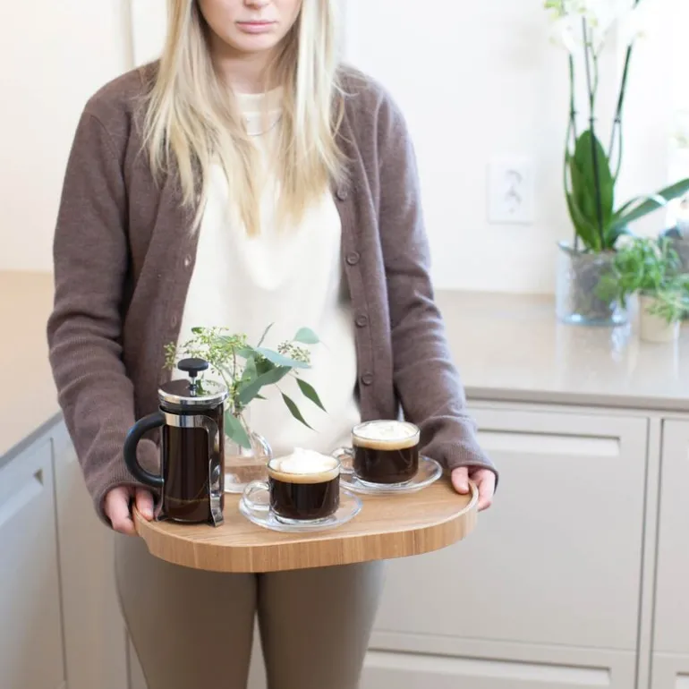 CurveLine serveringsbrett anti-slip 39x26 cm piltre