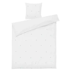 Daisy sengetøy 140x200 cm hvit/lys blå