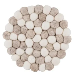 Dakota gryteunderlag 19 cm grå/hvit