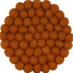 Dakota gryteunderlag i ull 19x19x2,5 cm terrakotta