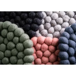 Dakota gryteunderlag i ull 19x19 cm rosa