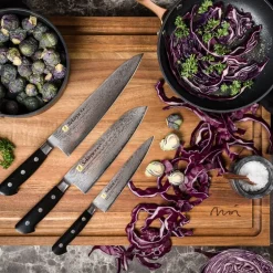 Damask grønnsakskniv 15 cm svart