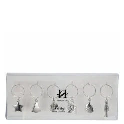 Dante vindekor 15,5x6,5x2 cm 6 stk sølv