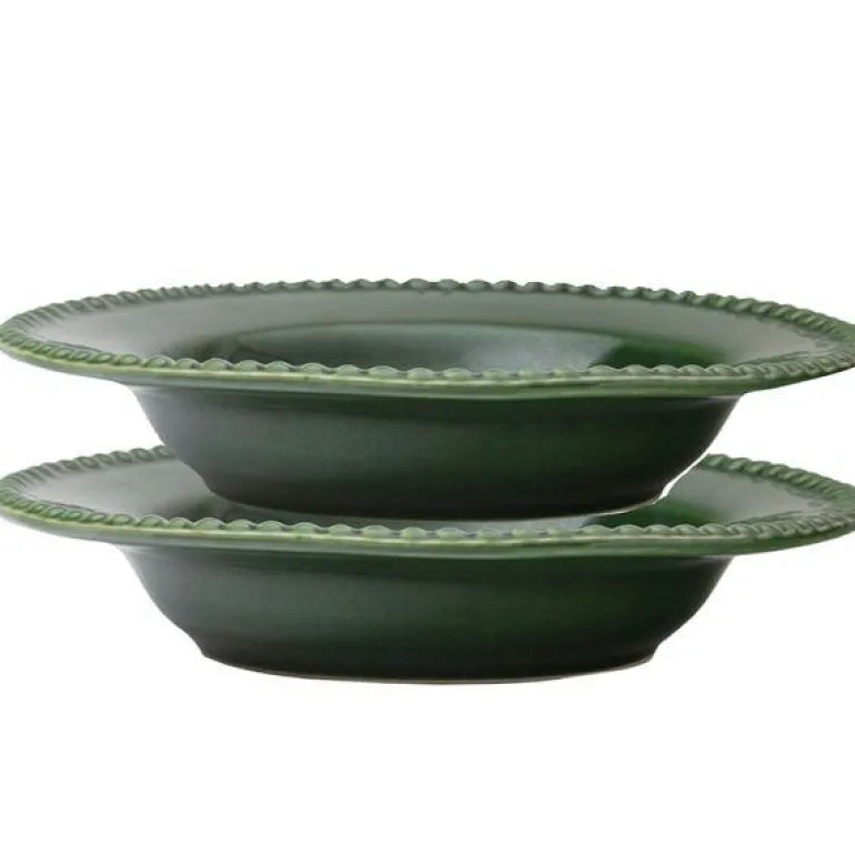 DARIA dyp tallerken 26 cm 2 stk moss