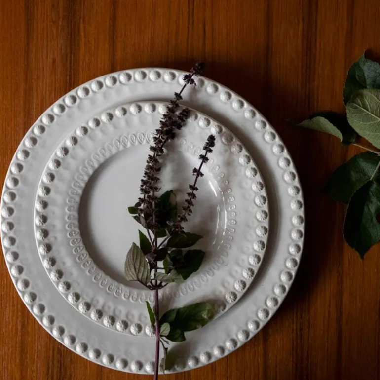 DARIA tallerken 28 cm 2 stk cotton white