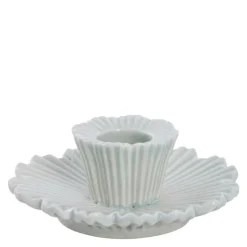 Dehmira lysestake keramikk H3,7 cm støvet grønn