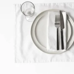 Dekkeunderlag lin 35x50 cm bleached white