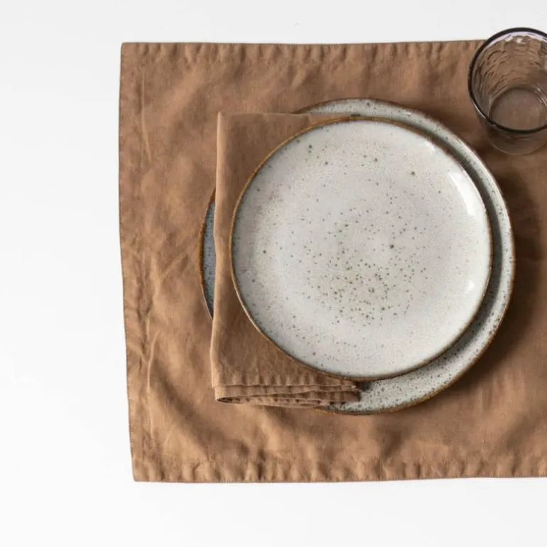 Dekkeunderlag lin 35x50 cm hazelnut