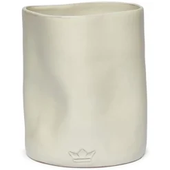 Dented redskapskrukke 19 cm hvit