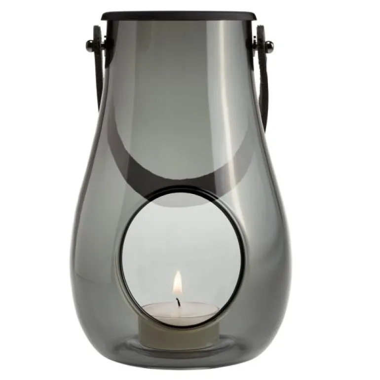 Design With Light hurricane lanterne 16 cm smoke