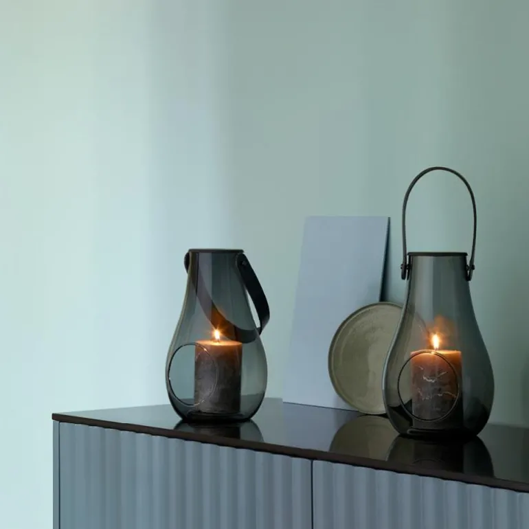 Design With Light hurricane lanterne 16 cm smoke