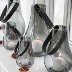 Design With Light hurricane lanterne 16 cm smoke