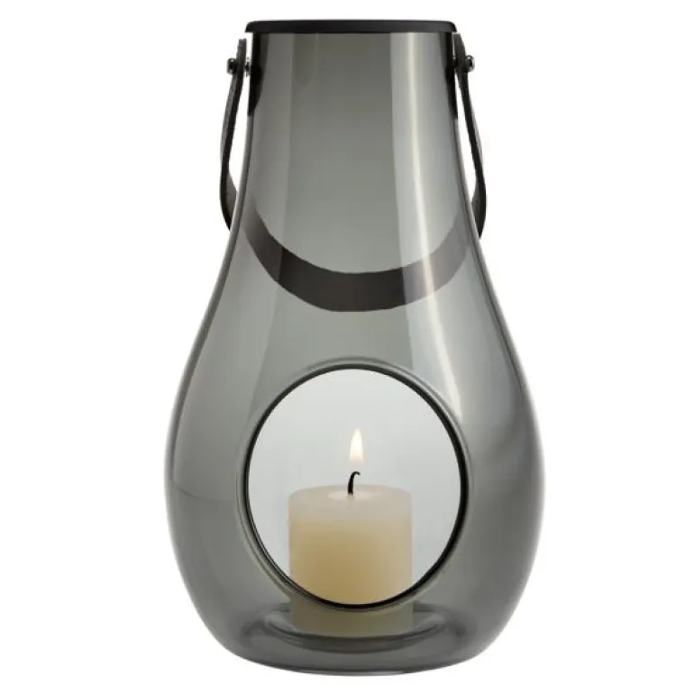 Design With Light hurricane lanterne 25 cm smoke