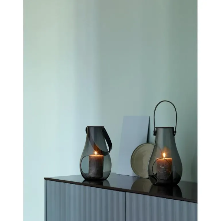 Design With Light hurricane lanterne 25 cm smoke