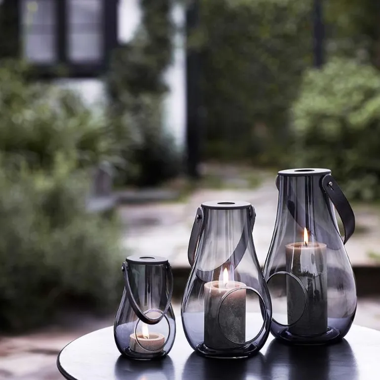 Design With Light hurricane lanterne 25 cm smoke