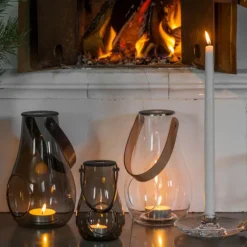 Design With Light hurricane lanterne 25 cm smoke