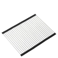 Dina oppvaskstativ rullbart 46x37 cm stål/silikon