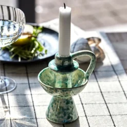 Diva lysestake 14 cm grønn