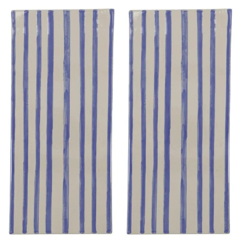 Diva serveringsbrett 26x12 cm 2 stk blå