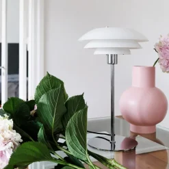 DL31 bordlampe 50 cm opal/krom