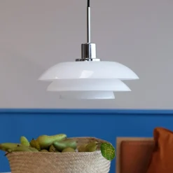 DL31 pendel 15 cm opal/krom