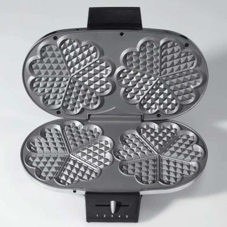 Dobbelt vaffeljern hjerteformede vafler