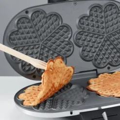 Dobbelt vaffeljern hjerteformede vafler
