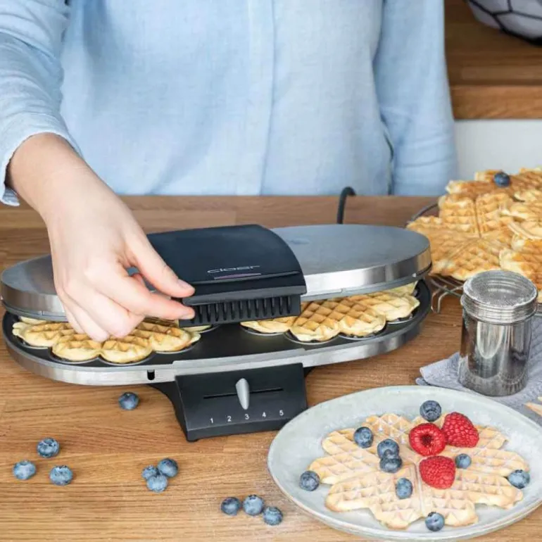 Dobbelt vaffeljern hjerteformede vafler