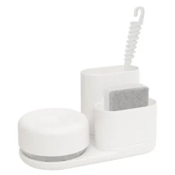 Do-Dish såpedispenser/oppvaskstativ 21,5x11x13 cm hvit