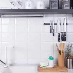 Do-Dish såpedispenser/oppvaskstativ 18x11x11 cm hvit