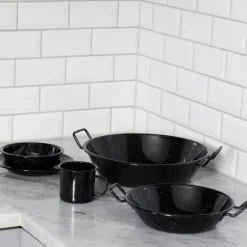 Doris emaljeskål 16 cm svart