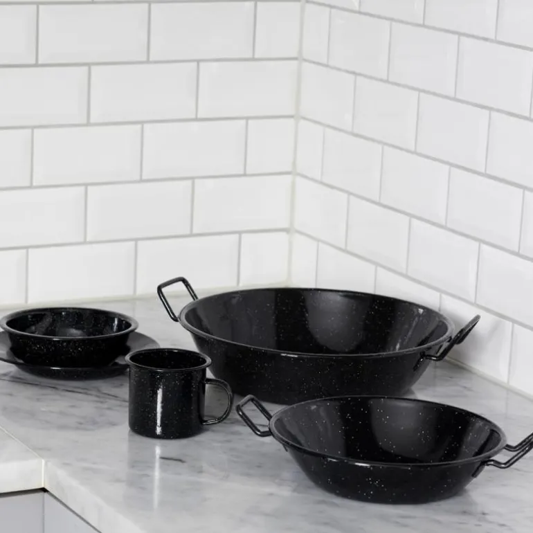 Doris emaljeskål 16 cm svart